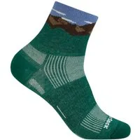 Wrightsock Sportsocken Quarter Plus Stride Motivsocken (knöchelhoch, mitteldick)
