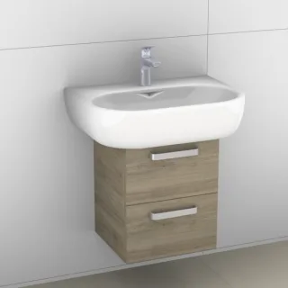 Artiqua 413 Waschtischunterschrank für 4U 223460 Sanremo Eiche quer NB, 413-WU2L-K17-7145-428 413-WU2L-K17-7145-428