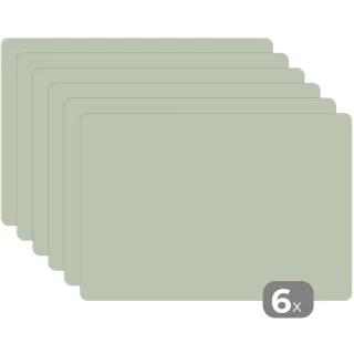 MuchoWow Platzsets, Salbeigrün, Kunststoff, Rechteckig, 45x30x0.3 cm, Wohntextilien, Tischwäsche, Tischsets