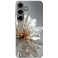 MuchoWow Handyhülle für Samsung Galaxy S24 Blume - Weiß - Neutral, Phone Case, Silikon, Schutzhülle Dünn