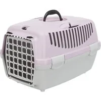 TRIXIE Tiertransportbox Transportbox Capri 1 & 2 - hellgrau/flieder - 32 × 31 × 48 cm