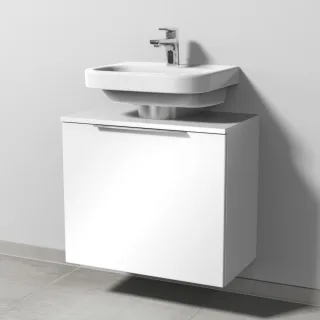 Sanipa 3way Universal-Waschtischunterbau mit 1 Auszug, Weiß-Glanz UF60078