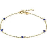 CHRIST Goldarmband CHRIST Damen-Armband 375er Gelbgold 5 Lapislazuli, modern