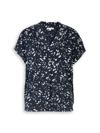 Tom Tailor - T-Shirt mit Muster navy dot - Gr. - L