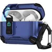 CoolGadget Kopfhörer-Schutzhülle Defender Hülle für Apple AirPods Pro 3 magnetisch mit Karabiner, 360° Full-Body Case Schutzhülle Handy Standfunktion magnetisch ladbar