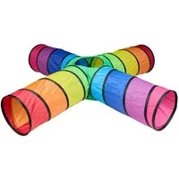 relaxdays Spieltunnel Bunter Spieltunnel mit 4 Röhren (1-St)