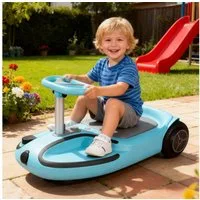 Vankel Go-Kart Mini Elektro Kettcar 180W Motor, 24V Lithium Akku, 360° Wendigkeit