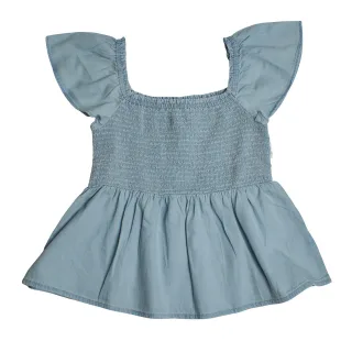 Kurzarm-Jeansbluse 601107 für Mädchen