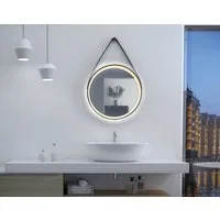 Talos Badspiegel Golden Summer, Durchmesser 55 cm, mit LED-Beleuchtung