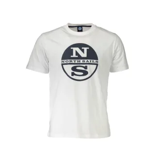 North Sails Weißes Baumwoll-T-Shirt für Herren
