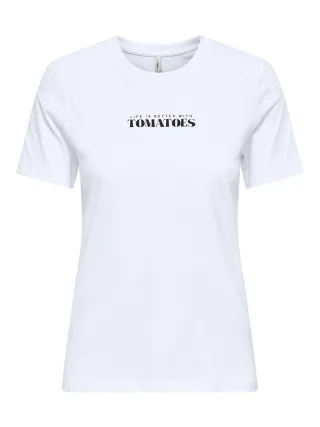 ONLY - ONLVIVVI REG S/S LOVELY TOP BOX JRS Bright White - Gr. - S