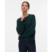 Vero Moda Strickjacke VMLEA LS O-NECK CARDIGAN NOOS Kunstfaser, loose fit