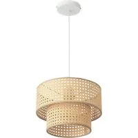 lux.pro Hängeleuchte, ohne Leuchtmittel, »Ascot« Ø30 cm Rattanoptik