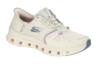 Skechers 150420 NTMT Damen Slipper nat/multi wei? mit Air Cooled Memory Foam