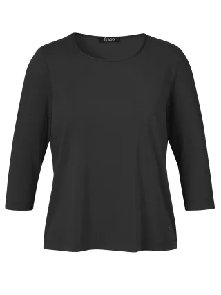 Frapp - T-Shirt Rundhals 3/4 Arm black - Gr. - 44