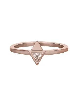 cai Ring 925 Silber rosévergoldet mit Zirkonia Dreieck