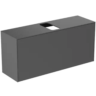 Ideal Standard Waschtischplatte Conca mittiger Ausschnitt 1202x373mm Anthrazit, TF019Y2 TF019Y2