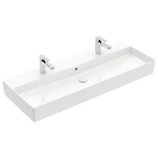 Villeroy & Boch Memento 2.0 Waschtisch 4A22CK01 120 x 47 cm, weiß alpin, mit Hahnloch, mit Überlauf