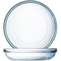 Arcoroc Gebäckteller Arcoroc Empilable Puddingteller stapelbar 6er Set, Glas, (Spar-Set)