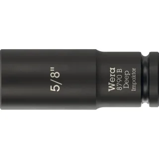 Wera 8790 B Impaktor Deep Steckschlüsseleinsatz mit 3/8 zoll-Antrieb, 5/8 zoll x 63 mm - 05005570001