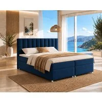 Best for Home Boxspringbett Trinity K-10 mit zwei Bettkasten Premium mit Komfort Topper – modern (Doppelbett mit Stauraum, Federkernmatratze, gepolstertes Kopfteil, Doppelbett versch. Größen, 140x200 160x200 180x200 200x200 cm), Handwerksqualität, TO
