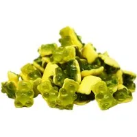 Fruchtgummi Bären & Co. Süßigkeit, Fruchtgummi Waldmeister mit Wackelpudding und Vanillesauce 300g