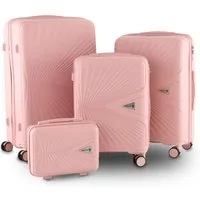 Berwin Trolleyset mit Beautycase Modell Cryta Dusty Rose, 4 Rollen, (Set, 4 tlg., MS-19761)