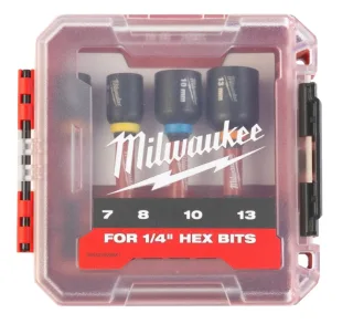 Milwaukee SHOCKWAVE™ Steckschlüssel 1/4 Zoll HEX Set 4-teilig - 4932492445