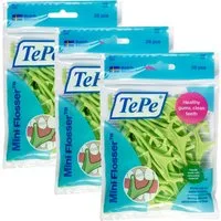 TePe Zahnseide 3er Set TePe Miniflosser, Zahnseidenhalter (3x36), (3er Set, 3-St)