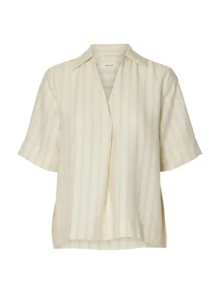 selected men - Bluse - Slfmarie weiß - Gr. - 40