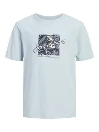 JACK&JONES - JJHONOLULU SHAPE TEE SS CREW NECK JNR Celestial Blue - Gr. - 164