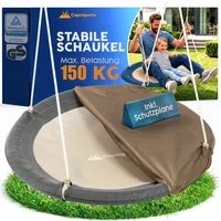 Caprisports Nestschaukel Nestschaukel TÜV/GS geprüft mit Abdeckhaube Tellerschaukel outdoor