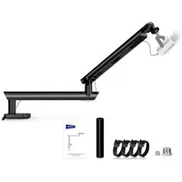 Neewer Mikrofonständer MS007 Mikrofonständer Boom Arm, Low Profil Microphone Halter, (Packung), Tischhalterung mit Kugelkopf 3/8Zoll 5/8Zoll Adaptern, max 1,5kg
