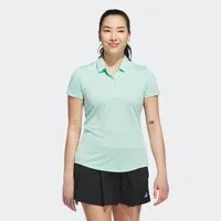 adidas Performance Poloshirt SOLID PERFORMANCE SLEEVE FÜR DAMEN mit Druckknopfverschluss, aus Polyester, leichtes Pikeematerial