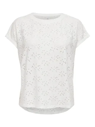 ONLY - ONLSMILLA S/S TOP JRS NOOS Cloud Dancer - Gr. - M