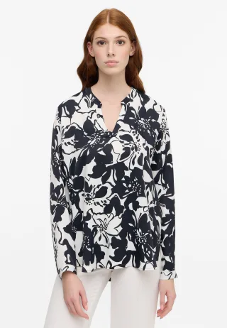 ETERNA - Bluse Viskose Langarm schwarz - Gr. - 42/Langarm