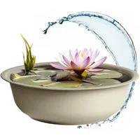 Spetebo Pflanzkübel - Mini Teich Garten Schale (Anzahl, 1 St., Stück), wetterfestes und robustes Material