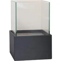 VIVANNO Windlicht Fiberglas CANDELITA Rechteckig - Anthrazit Matt (1 St), 20x20x29 cm