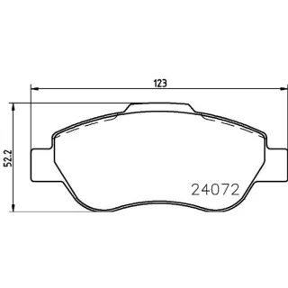 Hella Bremsbel?ge vorne Fiat Panda 169