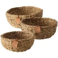 BOLTZE GRUPPE GmbH Dekokorb Dekokorb Sophy Ø.20/25/30 H.9/11/13 cm Seegras 3er Set