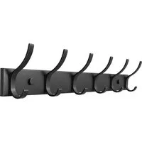 FELIXLEO Kleiderhaken Garderobenleiste Wand 2er Set mit 6 Haken Wandgarderobe aus Metall, (1-St)