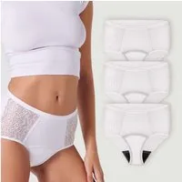 siegmund care Inkontinenz-Pants Damen Hipster mit Spitze seitlich, 60 ml in 24 Stunden, L Gr., 3-St.