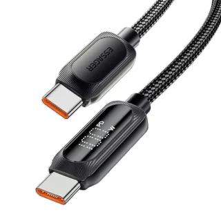 ESSAGER ES-X57 100W/60W Type-C to Type-C Power Display Cable Fast Charging Data Transmission Copper Core Line 1M/2M Long