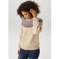 Aniston CASUAL Strickpullover mit farbharmonischen Norweger-Muster