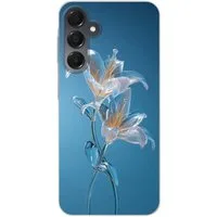 MuchoWow Handyhülle für Samsung Galaxy A16 5G Lilien - Blau - Gläser, Phone Case, Silikon, Schutzhülle Dünn