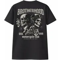 Banco T-Shirt Brother Hood Shirt Print (Einzelartikel) Hochwertiger, detailreicher Backprint "Brotherhood - Motorcycle Club"