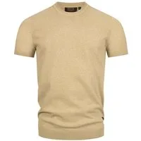 Indicode T-Shirt Herren INVasko Shirt Tee Herrenshirt T-Shirt Feinstrick mit Rippstricksaum
