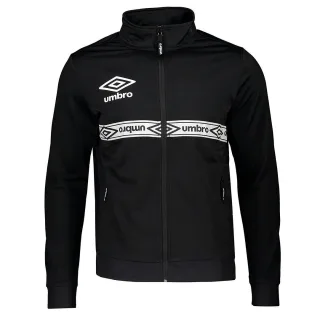 Umbro -Schwarz/Weiß -Track -Jacke mit geklebten Männern