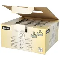 PAPSTAR Teelicht Teelichte Ø 38 mm, 22 mm weiss, mit langer Brenndauer 8 h 100 Stk
