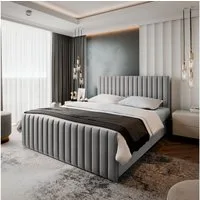 Masseno Boxbett ARION 180x200 cm mit Bonell Matratze und Topper, Doppelbett, Polsterbett mit Kopfteil, Boxspringbett